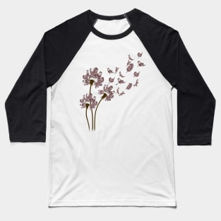 Otter Dandelion Flower Baseball T-Shirt